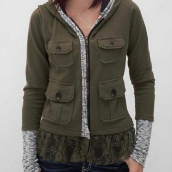 Anthropologie Laced Utility Jacket - Picture 2 of 5